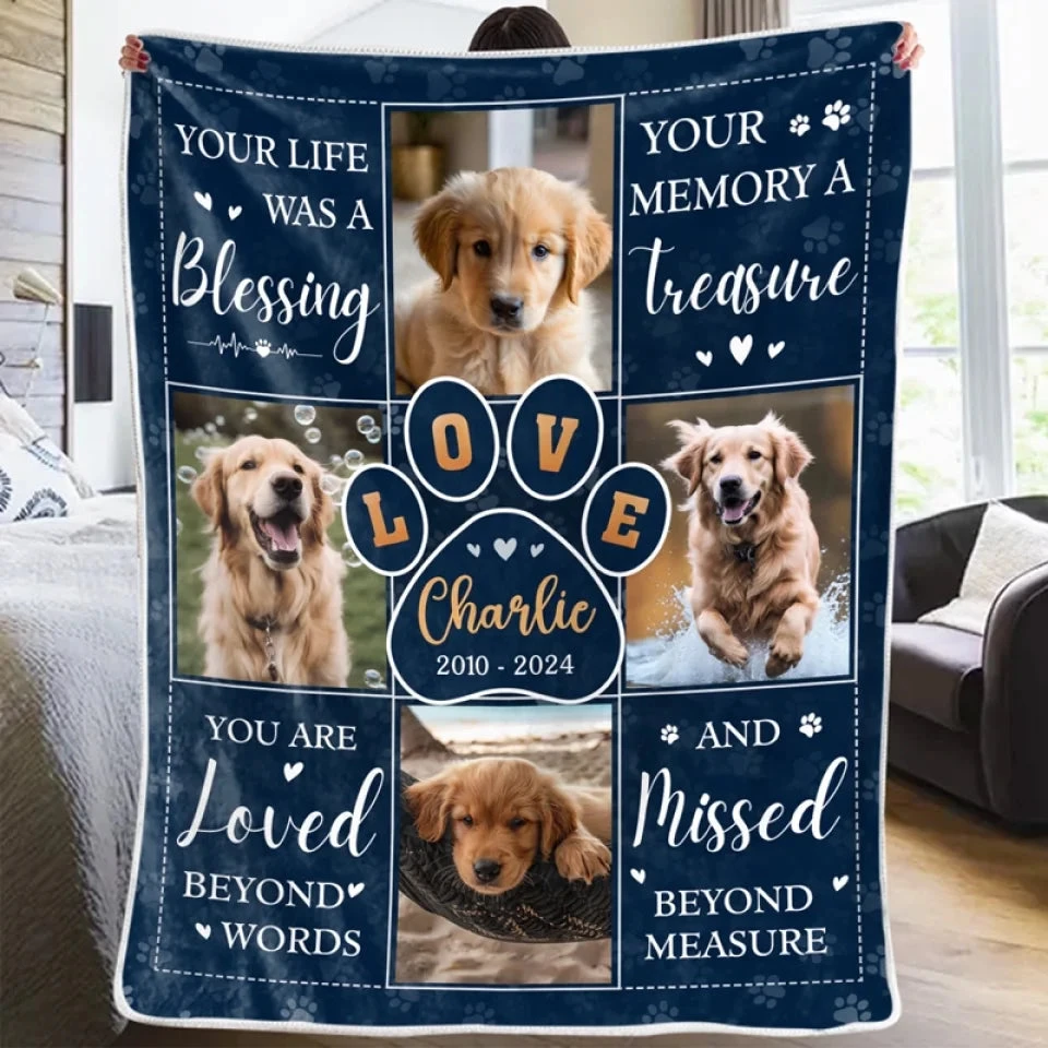 Custom Photo Thanks For Everything, I Had A Great Time - Memorial Personalized Custom Blanket - Sympathy Gift For Pet Owners, Pet Lovers 3 Custom Photo Thanks For Everything, I Had A Great Time - Memorial Personalized Custom Blanket - Sympathy Gift For Pet Owners, Pet Lovers - Image 3