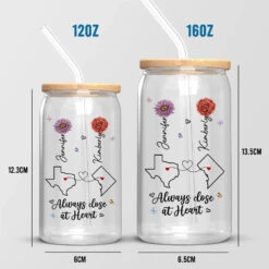 A Thoughtful Way To Make Her Smile Every Day - Bestie Personalized Custom Glass Cup, Iced Coffee Cup - Gift For Best Friends, BFF, Sisters -Pawfect House Store 66dac1f805942