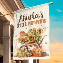 Abuela's Little Pumpkins - Family Personalized Custom Flag - Gift For Grandma -Pawfect House Store 66de70fe6a98d
