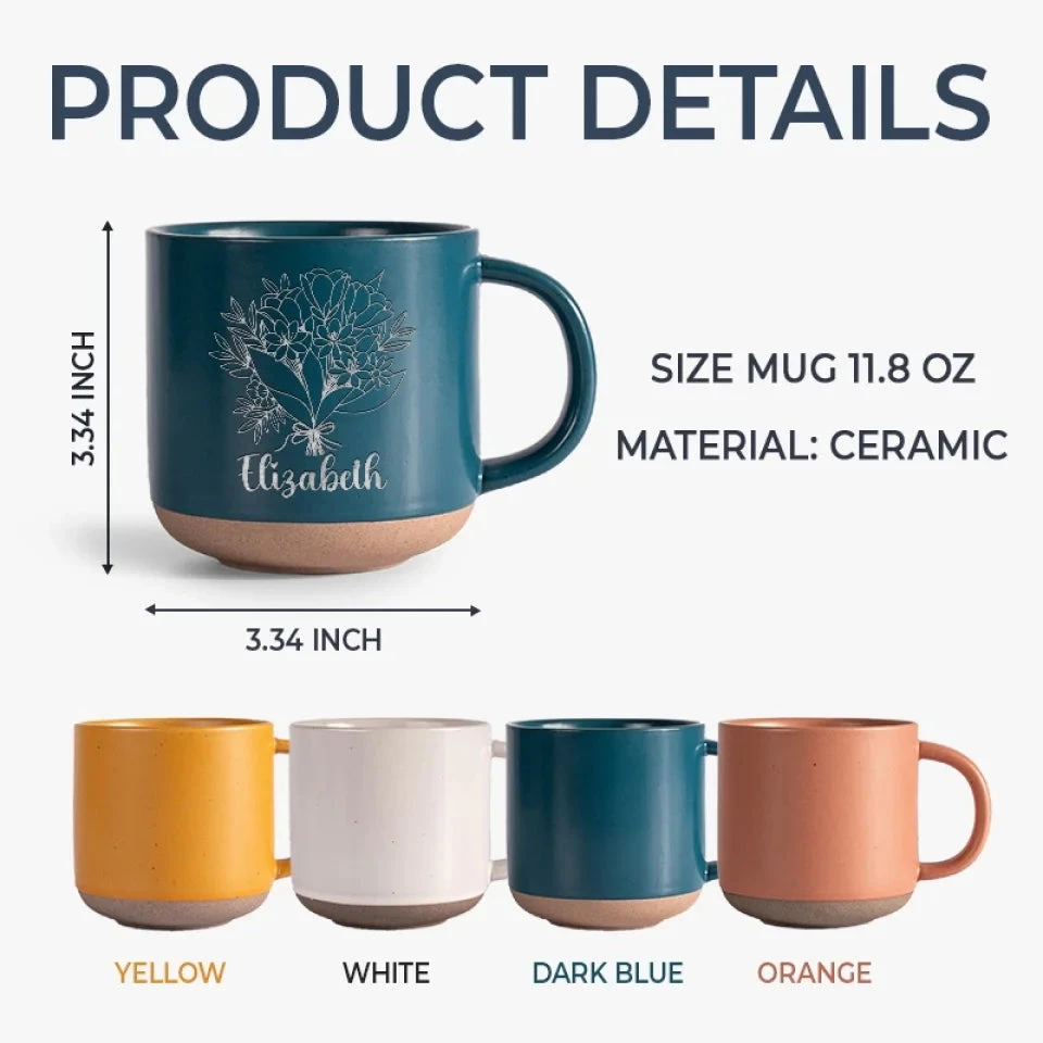 Our Friendship Blossoms Like A Garden In Spring - Bestie Personalized Custom Pottery Mug - Gift For Best Friends, BFF, Sisters 5 Our Friendship Blossoms Like A Garden In Spring - Bestie Personalized Custom Pottery Mug - Gift For Best Friends, BFF, Sisters - Image 5