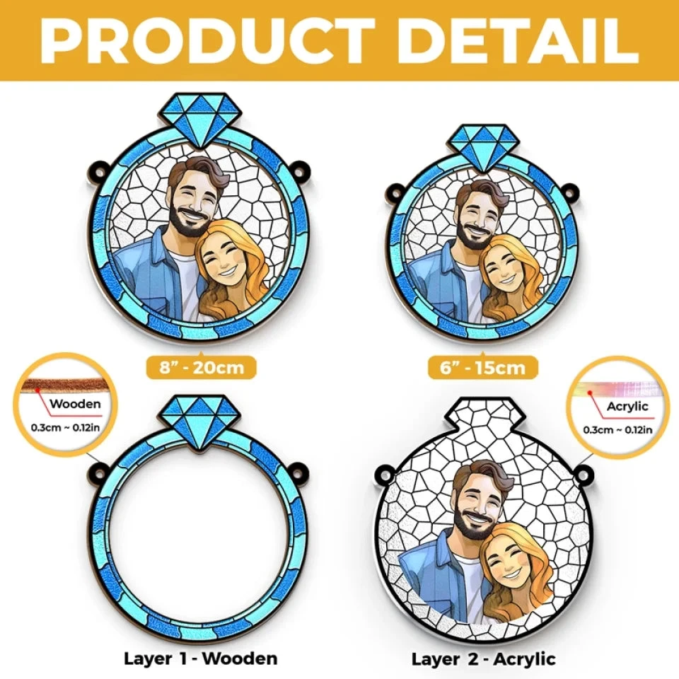 Custom Photo My Favorite Fairytale Is Our Love Story - Couple Personalized Window Hanging Suncatcher - Gift For Husband Wife, Anniversary 5 Custom Photo My Favorite Fairytale Is Our Love Story - Couple Personalized Window Hanging Suncatcher - Gift For Husband Wife, Anniversary - Image 5