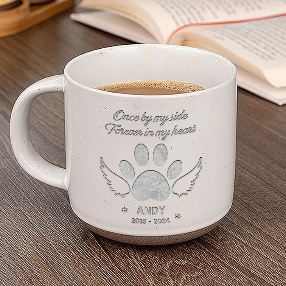 Pets And Angels Are Not Very Far Apart - Memorial Personalized Custom Pottery Mug - Sympathy Gift For Pet Owners, Pet Lovers 4 Pets And Angels Are Not Very Far Apart - Memorial Personalized Custom Pottery Mug - Sympathy Gift For Pet Owners, Pet Lovers - Image 4