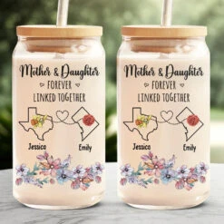 A Mother Is A Daughter's Best Friend - Family Personalized Custom Glass Cup, Iced Coffee Cup - Gift For Mom, Daughter 9 A Mother Is A Daughter's Best Friend - Family Personalized Custom Glass Cup, Iced Coffee Cup - Gift For Mom, Daughter -Pawfect House Store 66e00beb00eff