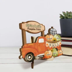 Grandma's Truck, Full Of Pumpkins And Love - Family Personalized Custom 2-Layered Wooden Plaque With Stand - Gift For Mom, Grandma 7 Grandma's Truck, Full Of Pumpkins And Love - Family Personalized Custom 2-Layered Wooden Plaque With Stand - Gift For Mom, Grandma -Pawfect House Store 66e0ee7f2efe0
