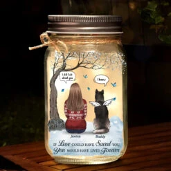 Memories With You Last A Lifetime - Memorial Personalized Custom Mason Jar Light - Sympathy Gift For Family Members, Pet Owners, Pet Lovers