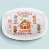 Grandma's Cookie Tasting Crew - Family Personalized Custom Platter - Christmas Gift For Mom, Grandma