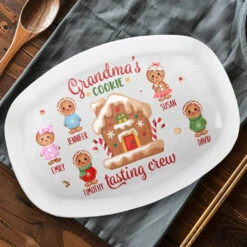 Grandma's Cookie Tasting Crew - Family Personalized Custom Platter - Christmas Gift For Mom, Grandma 7 Grandma's Cookie Tasting Crew - Family Personalized Custom Platter - Christmas Gift For Mom, Grandma -Pawfect House Store 66e2a12e56736