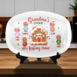 Grandma's Cookie Tasting Crew - Family Personalized Custom Platter - Christmas Gift For Mom, Grandma 8 Grandma's Cookie Tasting Crew - Family Personalized Custom Platter - Christmas Gift For Mom, Grandma -Pawfect House Store 66e2a12f11426