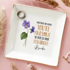 Sometimes You Forget You're Awesome AMZ - Bestie Personalized Custom Jewelry Dish - New Arrival, Gift For Best Friends, BFF, Sisters, Mom, Daughter -Pawfect House Store 66e2a5676356b large a53bbc1d 7d63 4af9 a98e 2703b0907c7c