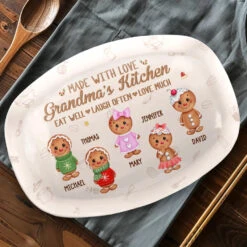 Grandma's Kitchen - Family Personalized Custom Platter - Christmas Gift For Mom, Grandma 7 Grandma's Kitchen - Family Personalized Custom Platter - Christmas Gift For Mom, Grandma -Pawfect House Store 66e3aff39d301