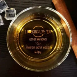 You Give Love A Special Meaning - Couple Personalized Custom Whiskey Glass - Gift For Husband Wife, Anniversary