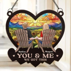You're My Christmas Past, Present, And Future - Couple Personalized Window Hanging Suncatcher Ornament - Christmas Gift For Husband Wife, Anniversary