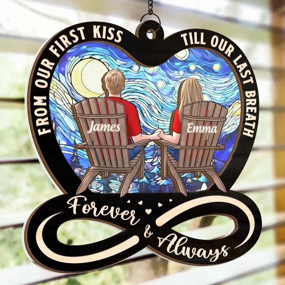 Thanks For Loving All Of Me - Couple Personalized Window Hanging Suncatcher Ornament - Christmas Gift For Husband Wife, Anniversary 4 Thanks For Loving All Of Me - Couple Personalized Window Hanging Suncatcher Ornament - Christmas Gift For Husband Wife, Anniversary - Image 4