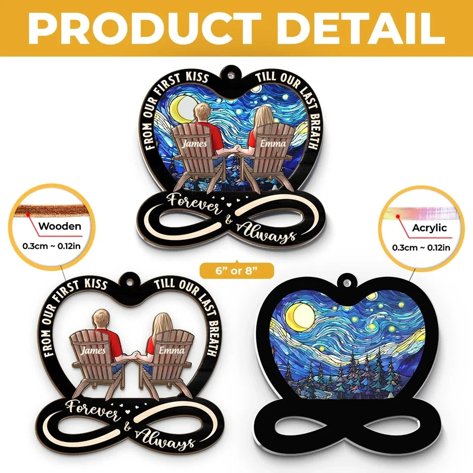 Thanks For Loving All Of Me - Couple Personalized Window Hanging Suncatcher Ornament - Christmas Gift For Husband Wife, Anniversary 5 Thanks For Loving All Of Me - Couple Personalized Window Hanging Suncatcher Ornament - Christmas Gift For Husband Wife, Anniversary - Image 5