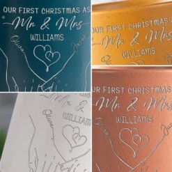 Our First Christmas - Couple Personalized Custom Pottery Mug - Christmas Gift For Husband Wife, Anniversary, First Christmas -Pawfect House Store 66f0dcbb1a1ad