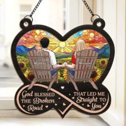 Together, We Create A Beautiful Journey - Couple Personalized Window Hanging Suncatcher Ornament - Christmas Gift For Husband Wife, Anniversary