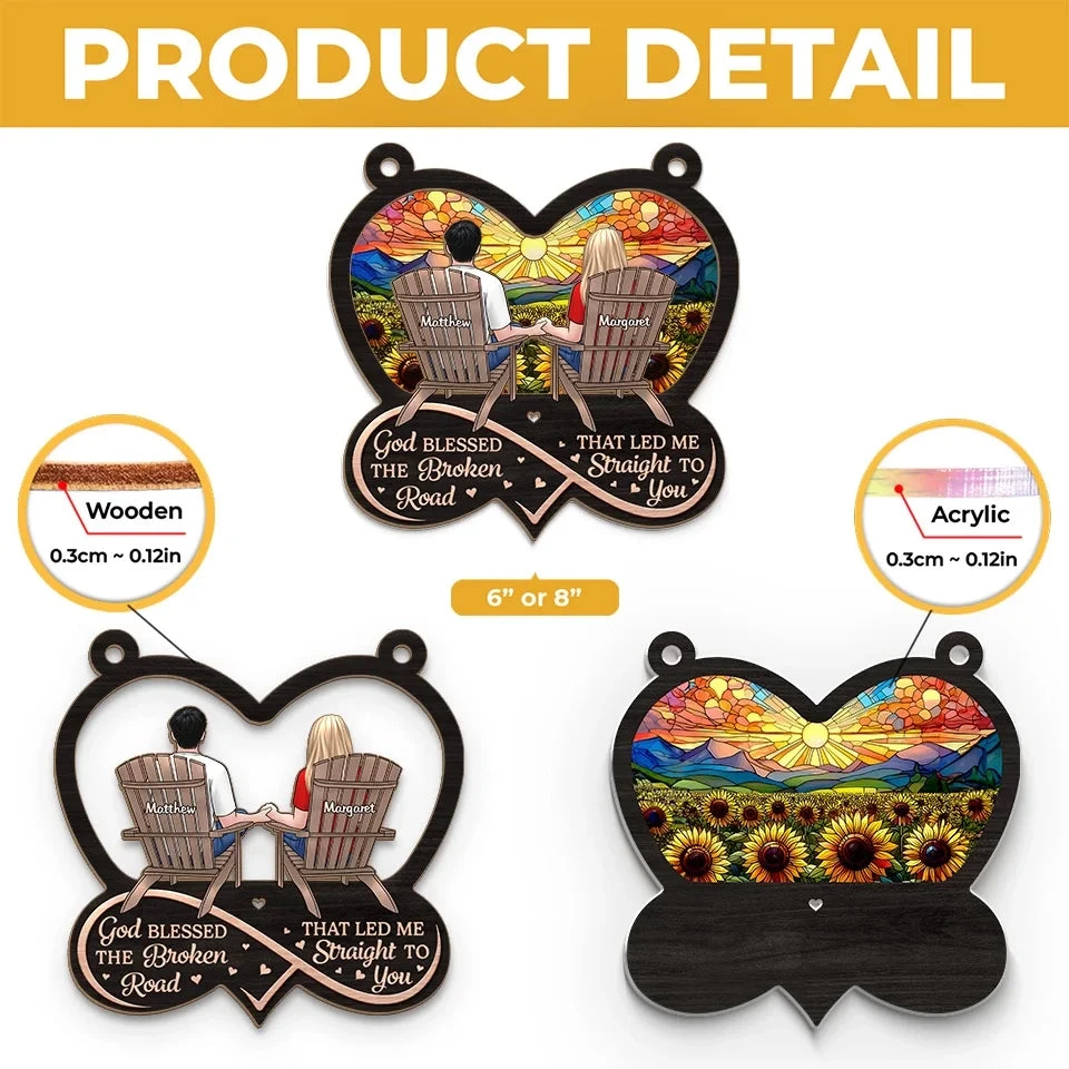 Together, We Create A Beautiful Journey - Couple Personalized Window Hanging Suncatcher Ornament - Christmas Gift For Husband Wife, Anniversary 5 Together, We Create A Beautiful Journey - Couple Personalized Window Hanging Suncatcher Ornament - Christmas Gift For Husband Wife, Anniversary - Image 5