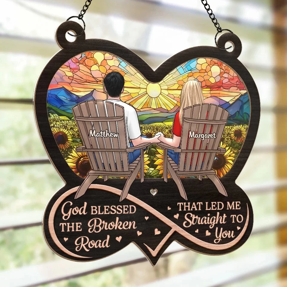Together, We Create A Beautiful Journey - Couple Personalized Window Hanging Suncatcher Ornament - Christmas Gift For Husband Wife, Anniversary 4 Together, We Create A Beautiful Journey - Couple Personalized Window Hanging Suncatcher Ornament - Christmas Gift For Husband Wife, Anniversary - Image 4
