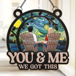 You Complete Me In Every Way - Couple Personalized Window Hanging Suncatcher Ornament - Christmas Gift For Husband Wife, Anniversary