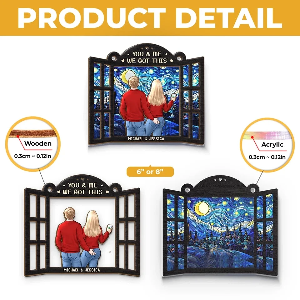 My Favorite Place To Be Is By Your Side - Couple Personalized Window Hanging Suncatcher Ornament - Christmas Gift For Husband Wife, Anniversary 5 My Favorite Place To Be Is By Your Side - Couple Personalized Window Hanging Suncatcher Ornament - Christmas Gift For Husband Wife, Anniversary - Image 5