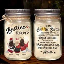 You Are A Blessing To My Life - Bestie Personalized Custom Mason Jar Light - Christmas Gift For Best Friends, BFF, Sisters