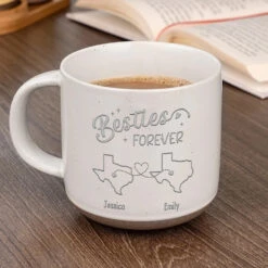 No Distance Can Weaken Our Bond - Bestie Personalized Custom Pottery Mug - Gift For Best Friends, BFF, Sisters -Pawfect House Store 66f281163fb07