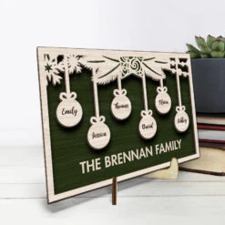 Family Is The Joy Of Christmas - Family Personalized Custom 2-Layered Wooden Plaque With Stand - Christmas Gift For Family Members 7 Family Is The Joy Of Christmas - Family Personalized Custom 2-Layered Wooden Plaque With Stand - Christmas Gift For Family Members -Pawfect House Store 66f3d1dd92b5c