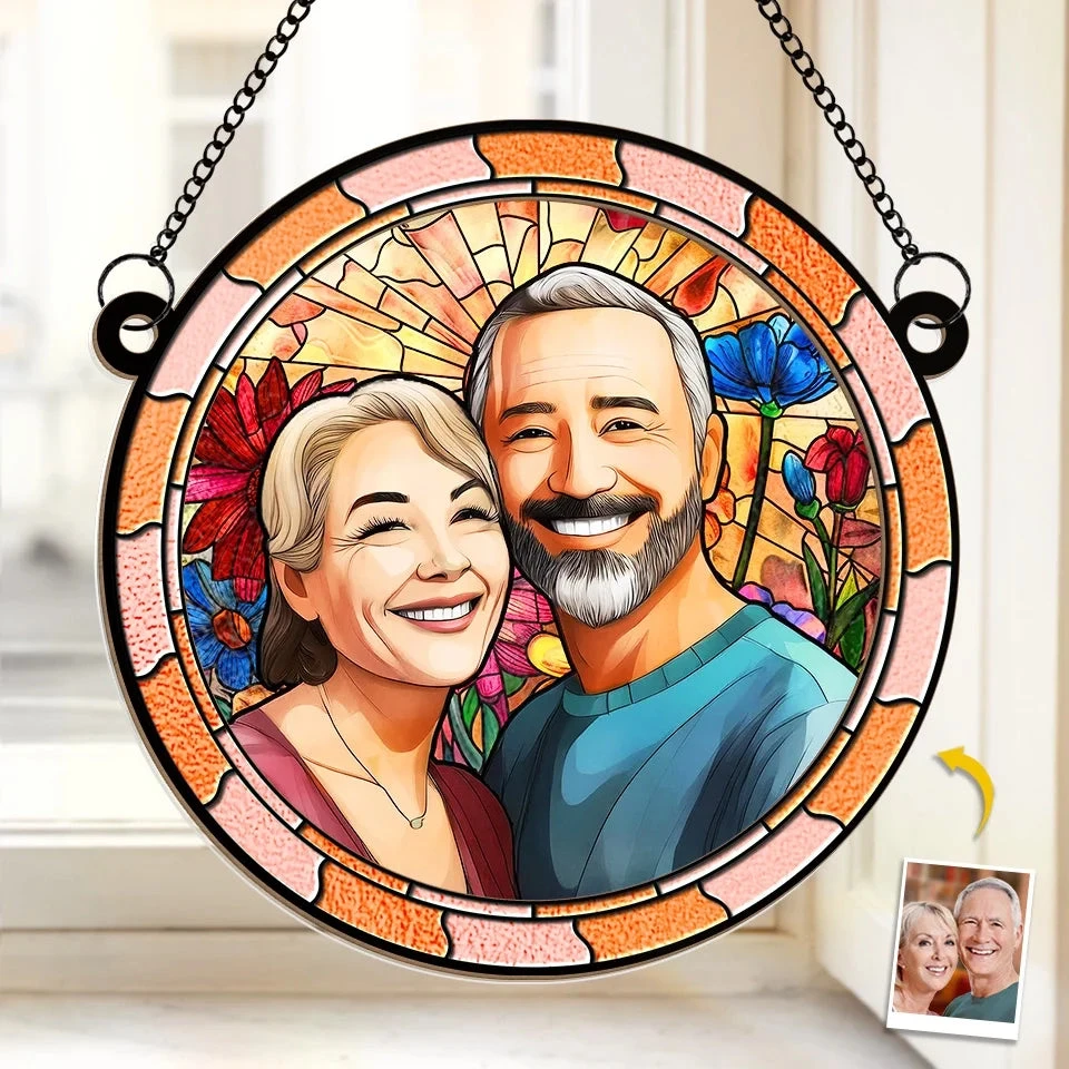 Custom Photo I Fall For You More Every Day - Couple Personalized Window Hanging Suncatcher Ornament - Gift For Husband Wife, Anniversary 1 Custom Photo I Fall For You More Every Day - Couple Personalized Window Hanging Suncatcher Ornament - Gift For Husband Wife, Anniversary