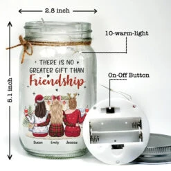 Let Friends Warm Your Heart This Christmas - Bestie Personalized Custom Mason Jar Light - Christmas Gift For Best Friends, BFF, Sisters 10 Let Friends Warm Your Heart This Christmas - Bestie Personalized Custom Mason Jar Light - Christmas Gift For Best Friends, BFF, Sisters -Pawfect House Store 66f3db94392ea