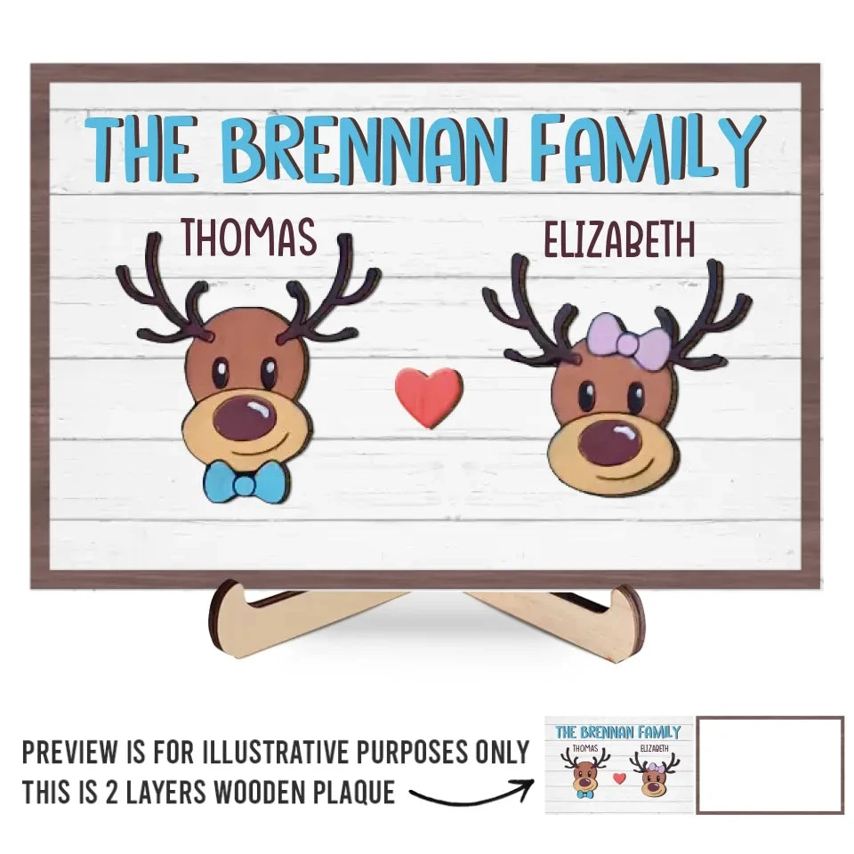 Jingle All The Way With My Reindeer Squad - Family Personalized Custom 2-Layered Wooden Plaque With Stand - Christmas Gift For Family Members 2 Jingle All The Way With My Reindeer Squad - Family Personalized Custom 2-Layered Wooden Plaque With Stand - Christmas Gift For Family Members - Image 2