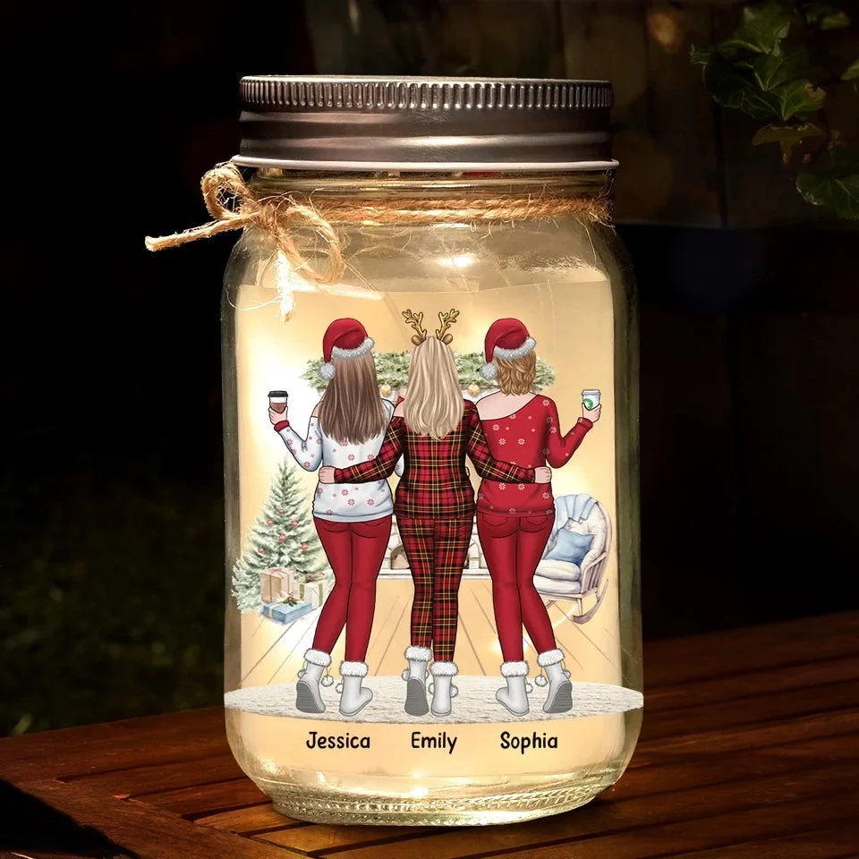 There's No Greater Joy Than Being In The Presence Of Friends - Bestie Personalized Custom Mason Jar Light - Christmas Gift For Best Friends, BFF, Sisters 3 There's No Greater Joy Than Being In The Presence Of Friends - Bestie Personalized Custom Mason Jar Light - Christmas Gift For Best Friends, BFF, Sisters - Image 3