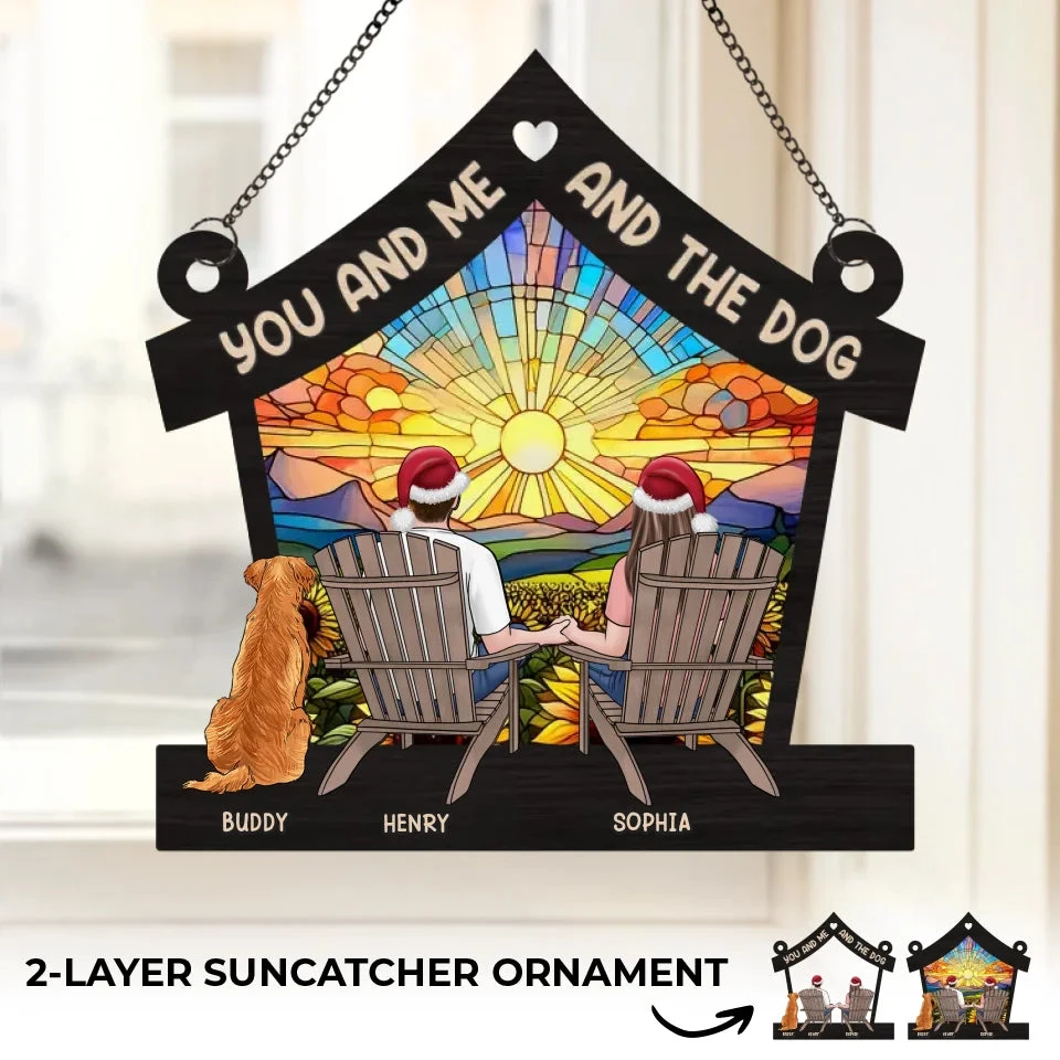 It's The Most Wonderful Time Of The Year - Couple Personalized Window Hanging Suncatcher Ornament - Christmas Gift For Husband Wife, Anniversary, Pet Owners, Pet Lovers 2 It's The Most Wonderful Time Of The Year - Couple Personalized Window Hanging Suncatcher Ornament - Christmas Gift For Husband Wife, Anniversary, Pet Owners, Pet Lovers - Image 2