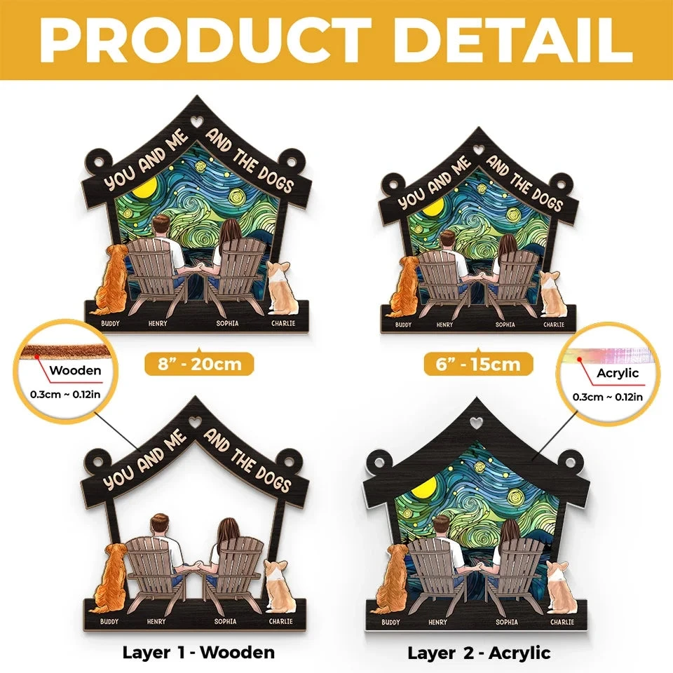 It's The Most Wonderful Time Of The Year - Couple Personalized Window Hanging Suncatcher Ornament - Christmas Gift For Husband Wife, Anniversary, Pet Owners, Pet Lovers 5 It's The Most Wonderful Time Of The Year - Couple Personalized Window Hanging Suncatcher Ornament - Christmas Gift For Husband Wife, Anniversary, Pet Owners, Pet Lovers - Image 5