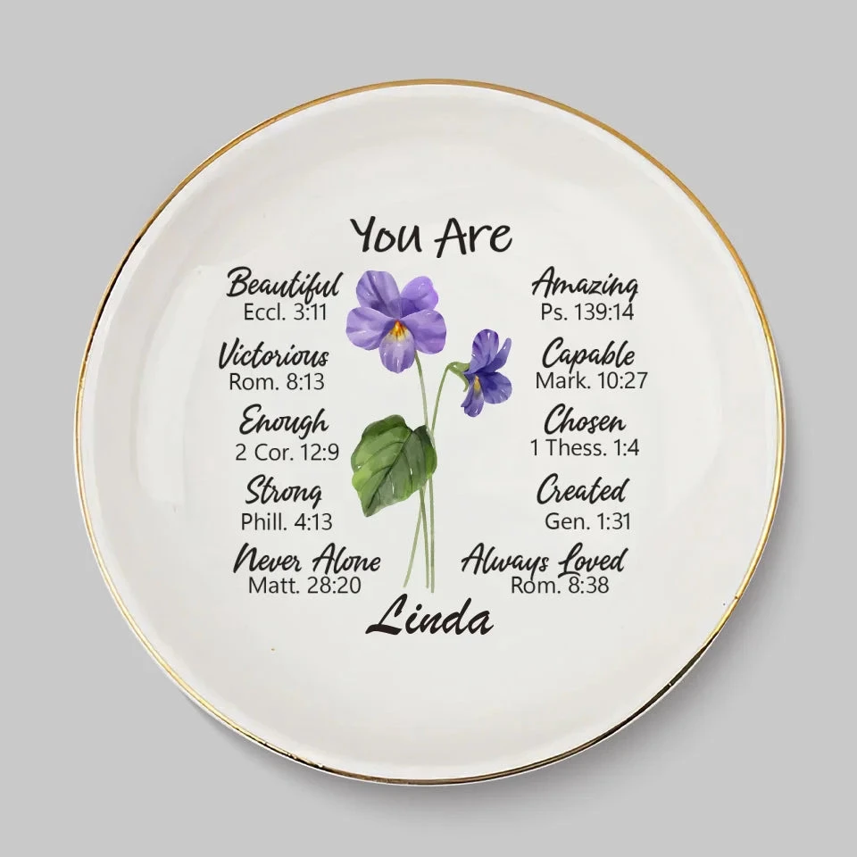A Friend Is Like A Flower - Bestie Personalized Custom Jewelry Dish - Gift For Best Friends, BFF, Sisters 3 A Friend Is Like A Flower - Bestie Personalized Custom Jewelry Dish - Gift For Best Friends, BFF, Sisters - Image 3