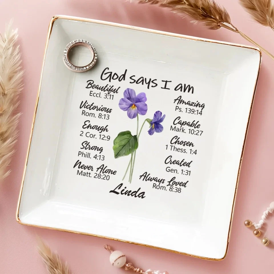 A Friend Is Like A Flower - Bestie Personalized Custom Jewelry Dish - Gift For Best Friends, BFF, Sisters 5 A Friend Is Like A Flower - Bestie Personalized Custom Jewelry Dish - Gift For Best Friends, BFF, Sisters - Image 5