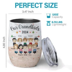 Our Grandkids - Family Personalized Custom Wine Tumbler - Christmas Gift For Family Members -Pawfect House Store 66f628a055ce3