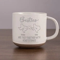 The Greatest Gift Of Life Is Friendship - Bestie Personalized Custom Pottery Mug - Gift For Best Friends, BFF, Sisters