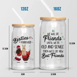 I Promise You Won't Have To Face Your Problems Alone - Bestie Personalized Custom Glass Cup, Iced Coffee Cup - Gift For Best Friends, BFF, Sisters 10 I Promise You Won't Have To Face Your Problems Alone - Bestie Personalized Custom Glass Cup, Iced Coffee Cup - Gift For Best Friends, BFF, Sisters -Pawfect House Store 66fb7e99565ce