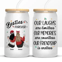 I Promise You Won't Have To Face Your Problems Alone - Bestie Personalized Custom Glass Cup, Iced Coffee Cup - Gift For Best Friends, BFF, Sisters 11 I Promise You Won't Have To Face Your Problems Alone - Bestie Personalized Custom Glass Cup, Iced Coffee Cup - Gift For Best Friends, BFF, Sisters -Pawfect House Store 66fb7e9c1ff4d