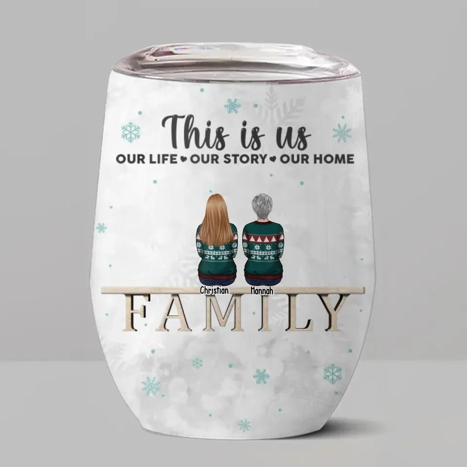 Christmas Is The Time To Touch Every Heart With Love And Care - Family Personalized Custom Wine Tumbler - Christmas Gift For Family Members, Siblings, Brothers, Sisters 2 Christmas Is The Time To Touch Every Heart With Love And Care - Family Personalized Custom Wine Tumbler - Christmas Gift For Family Members, Siblings, Brothers, Sisters - Image 2