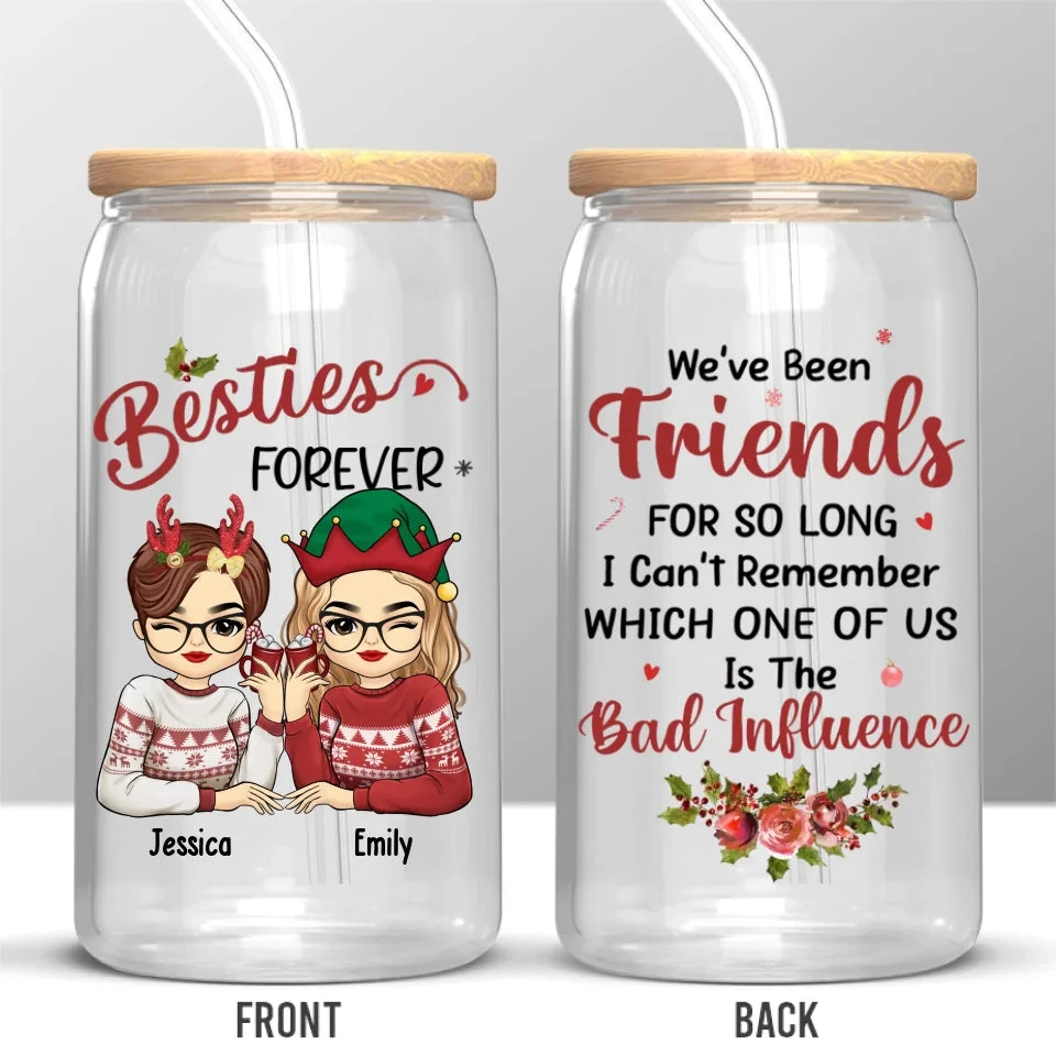 Life Is Easier With A Best Friend Like You By My Side - Bestie Personalized Custom Glass Cup, Iced Coffee Cup - Christmas Gift For Best Friends, BFF, Sisters 2 Life Is Easier With A Best Friend Like You By My Side - Bestie Personalized Custom Glass Cup, Iced Coffee Cup - Christmas Gift For Best Friends, BFF, Sisters - Image 2