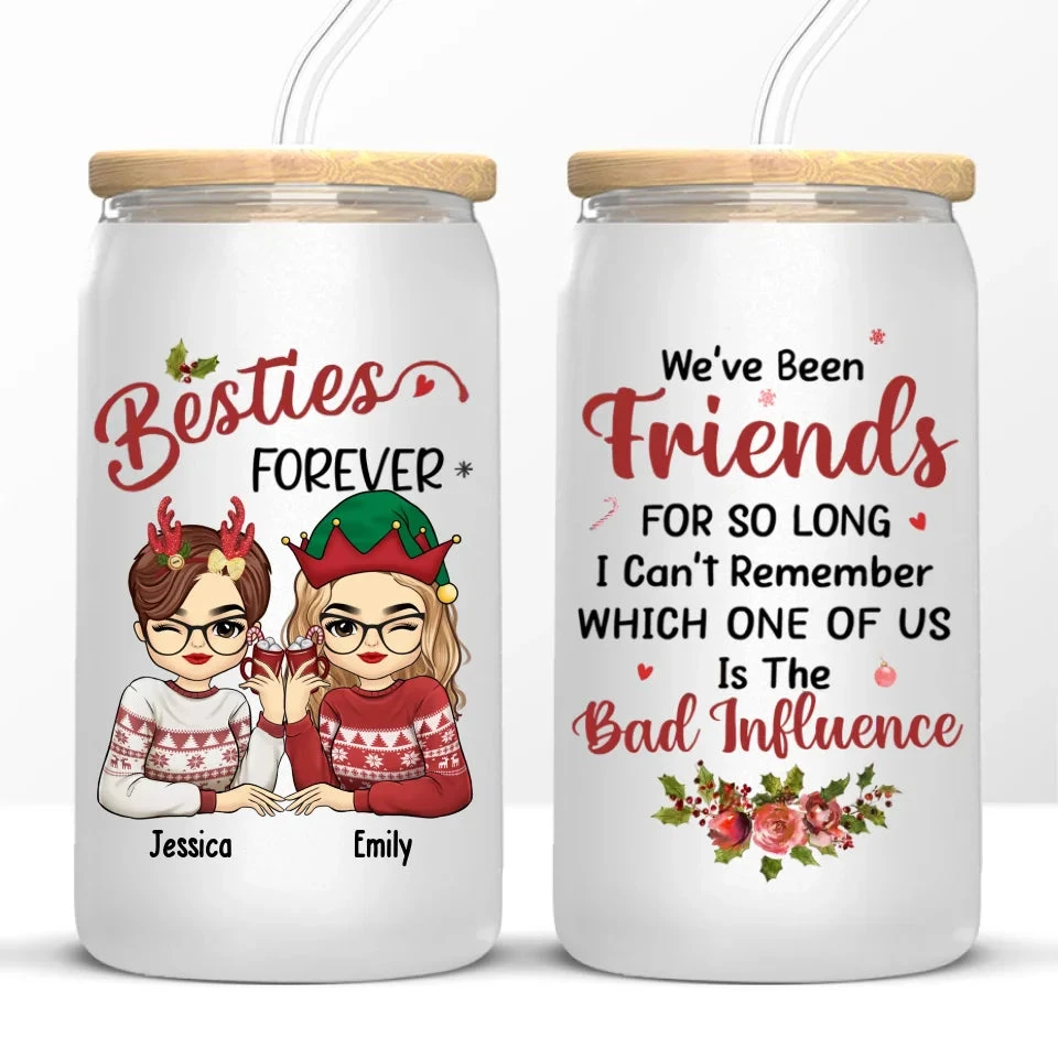 Life Is Easier With A Best Friend Like You By My Side - Bestie Personalized Custom Glass Cup, Iced Coffee Cup - Christmas Gift For Best Friends, BFF, Sisters 6 Life Is Easier With A Best Friend Like You By My Side - Bestie Personalized Custom Glass Cup, Iced Coffee Cup - Christmas Gift For Best Friends, BFF, Sisters - Image 6