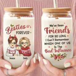 Life Is Easier With A Best Friend Like You By My Side - Bestie Personalized Custom Glass Cup, Iced Coffee Cup - Christmas Gift For Best Friends, BFF, Sisters 8 Life Is Easier With A Best Friend Like You By My Side - Bestie Personalized Custom Glass Cup, Iced Coffee Cup - Christmas Gift For Best Friends, BFF, Sisters -Pawfect House Store 66fbb0315214e