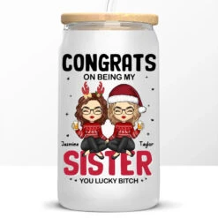 Every Problem Is Easier With A Friend Next To You - Bestie Personalized Custom Glass Cup, Iced Coffee Cup - Christmas Gift For Best Friends, BFF, Sisters -Pawfect House Store 66fbb9fdd9001