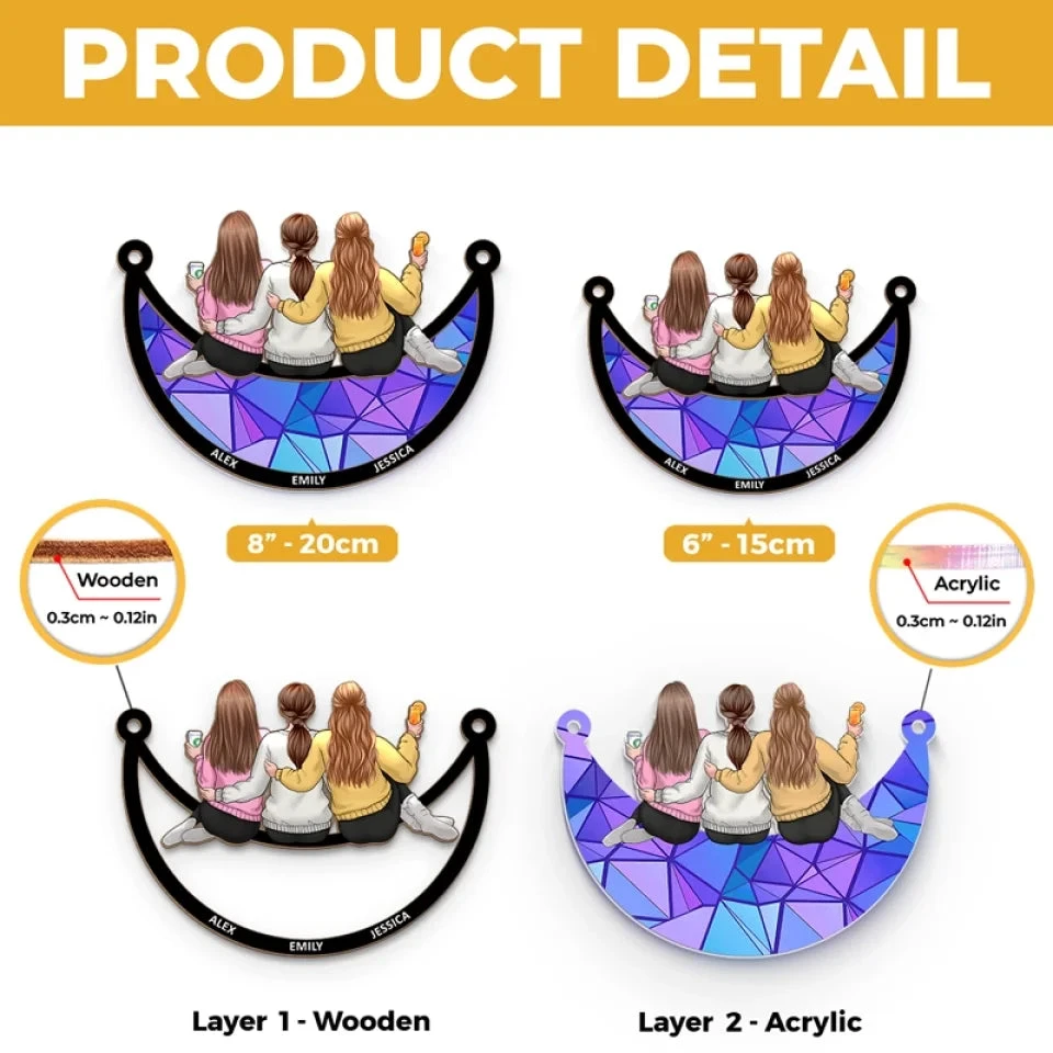 There Is No Greater Gift Than BFF - Bestie Personalized Window Hanging Suncatcher - Christmas Gift For Best Friends, BFF, Sisters 5 There Is No Greater Gift Than BFF - Bestie Personalized Window Hanging Suncatcher - Christmas Gift For Best Friends, BFF, Sisters - Image 5