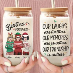 Friends Who Slay Together, Stay Together - Bestie Personalized Custom Glass Cup, Iced Coffee Cup - Christmas Gift For Best Friends, BFF, Sisters 8 Friends Who Slay Together, Stay Together - Bestie Personalized Custom Glass Cup, Iced Coffee Cup - Christmas Gift For Best Friends, BFF, Sisters -Pawfect House Store 66fd1696386ad