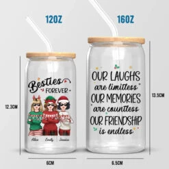 Friends Who Slay Together, Stay Together - Bestie Personalized Custom Glass Cup, Iced Coffee Cup - Christmas Gift For Best Friends, BFF, Sisters 10 Friends Who Slay Together, Stay Together - Bestie Personalized Custom Glass Cup, Iced Coffee Cup - Christmas Gift For Best Friends, BFF, Sisters -Pawfect House Store 66fd16974d2bd