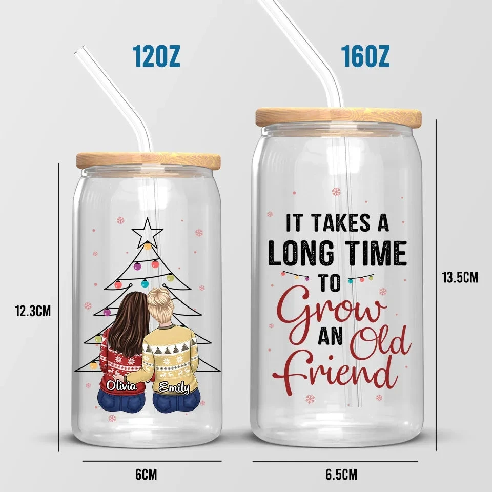 True Friends Are Always There - Bestie Personalized Custom Glass Cup, Iced Coffee Cup - Christmas Gift For Best Friends, BFF, Sisters 5 True Friends Are Always There - Bestie Personalized Custom Glass Cup, Iced Coffee Cup - Christmas Gift For Best Friends, BFF, Sisters - Image 5