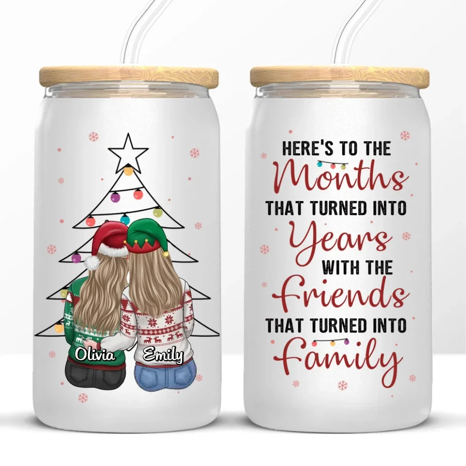 True Friends Are Always There - Bestie Personalized Custom Glass Cup, Iced Coffee Cup - Christmas Gift For Best Friends, BFF, Sisters 6 True Friends Are Always There - Bestie Personalized Custom Glass Cup, Iced Coffee Cup - Christmas Gift For Best Friends, BFF, Sisters - Image 6