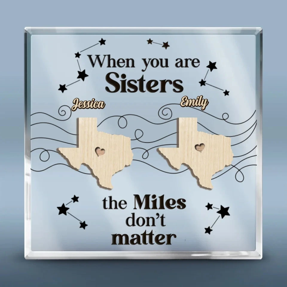 When You Are Family, The Miles Don't Matter - Family Personalized Custom Square Shaped Acrylic Plaque - Gift For Family Members 2 When You Are Family, The Miles Don't Matter - Family Personalized Custom Square Shaped Acrylic Plaque - Gift For Family Members - Image 2